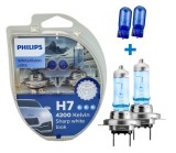 Set becuri halogen H7 + W5W 12V 55W Philips White Vision Ultra 506062 12972WVUSM