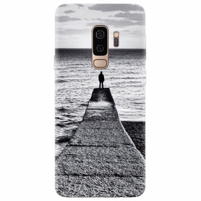 Husa silicon pentru Samsung S9 Plus, Abstract Dock Man Grey foto