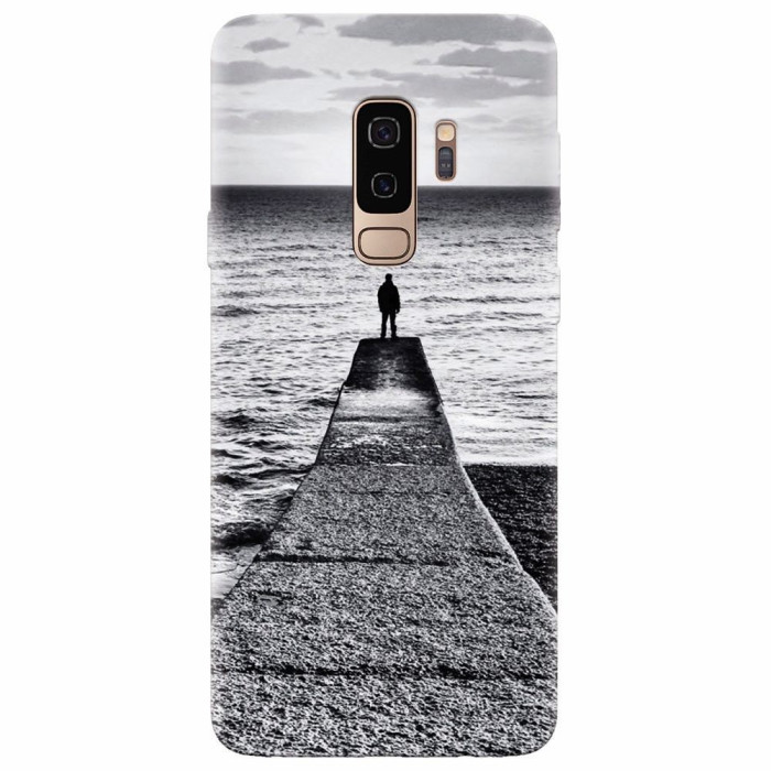 Husa silicon pentru Samsung S9 Plus, Abstract Dock Man Grey