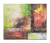 Cumpara ieftin Tablou abstract pictat manual, Fantezie in abstract 5, 60x50cm ulei pe panza in relief efect 3D, gata de agatat pe perete