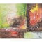 Tablou abstract pictat manual, Fantezie in abstract 5, 60x50cm ulei pe panza in relief efect 3D, gata de agatat pe perete