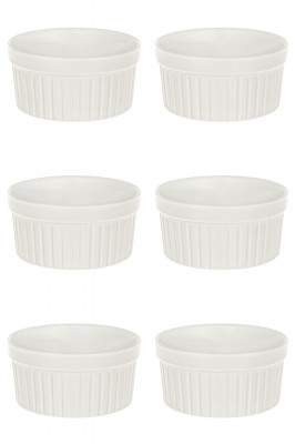 Set boluri, 6 piese, 175 ml, Ceramica, Ecru foto
