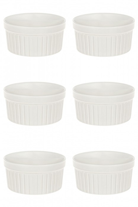 Set boluri, 6 piese, 175 ml, Ceramica, Ecru