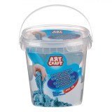 Nisip Creativ, Art Craft, Model Galeata, Culoare Bleu, Capacitate 400g, Lopată Inclusă, Oem