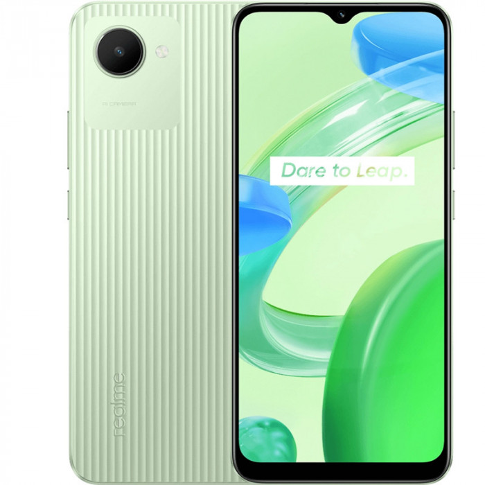 Telefon Realme C30 Dual SIM 6.5 inch, 32GB 2GB RAM 4G, Bamboo Green