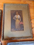 Tablou vechi semnat PAN(Pandele) IOANID, Portrete, Ulei, Realism, ALL