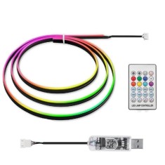 Lumina ambientala auto curcubeu, banda acrilica 110cm, mod Symphony, alimentare USB, BZRSH