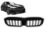 Grile Centrale cu LED BMW 3 Series G20 Sedan G21 Touring (2019-2022 ) Negru Lucios luminate Performance AutoTuning, KITT