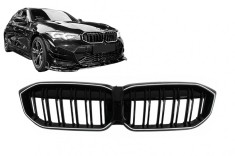 Grile Centrale cu LED BMW 3 Series G20 Sedan G21 Touring (2019-2022 ) Negru Lucios luminate Performance AutoTuning