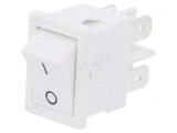 Rocker Switch DPST Albă 6A 250V IP40