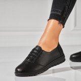Pantofi dama casual Negri din Piele Ecologica Elise, 36, Negru