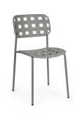 Cumpara ieftin Set 4 scaune gradina otel gri Clover 52x40x80h