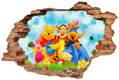 Sticker Wall Crack Winnie the Pooh 2 - 120 x 80 cm foto