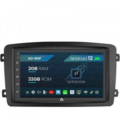 Navigatie Mercedes Benz C-Class W203 Vito Viano CLK, Android 12, P-Octacore 2GB RAM + 32GB ROM, 7 Inch - AD-BGP1002+AD-BGRBE014 foto
