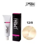 J.Maki Professional - Vopsea de par permanenta 12.0 - Blond natural super deschis, Super Blond, 60 ml