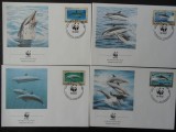 Montserrat-WWF,FDC fauna marina-set complet