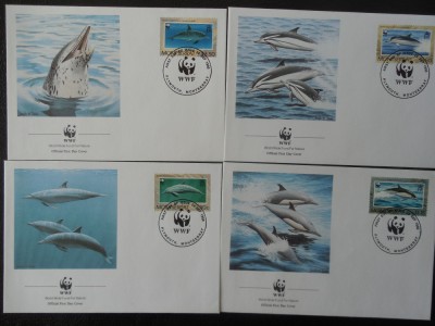 Montserrat-WWF,FDC fauna marina-set complet foto