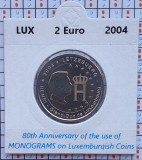 Luxembourg 2 euro 2004 UNC - Monogramme - km 85 - cartonas personalizat D11101, Europa