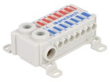 Bloc de Distribuție cu 2 Piste și 16 Borne, Lățime 58mm