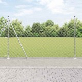 VidaXL Set de St&acirc;lpi de Gard Argintiu 10 x 1.5 m Oțel Galvanizat