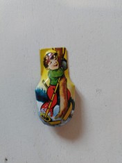 Jucarie vintage Clic Clac Germany Clicker, metal litografiat, 5.5 cm