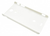 Husa tip capac spate alba (cu puncte) pentru Sony Xperia TX (LT29i), Plastic, Carcasa