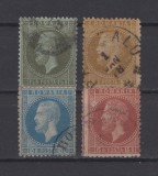Carol I Paris 1872 - 1 1/2 b, 5b, 10b, 15b stampilate, Stampilat