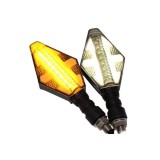 Set 2 lampi semnalizare moto model cross &acirc; 2 functii: pozitie si semnalizare, 12v, design compact
