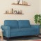 vidaXL Canapea cu 2 locuri, albastru, 140 cm, catifea 359538
