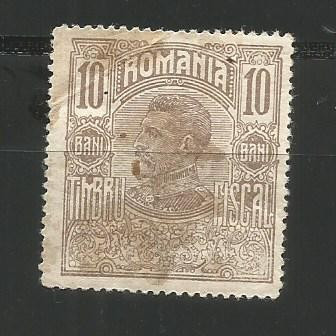 No(09)timbre fiscale Romania - 1916 Ferdinand bust 10 bani timbru fiscal foto