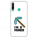 Husa compatibila cu Huawei P40 Lite E Silicon Gel Tpu Model Minecraft Miner