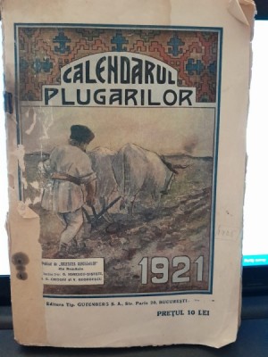 Calendarul Plugarilor 1921 foto