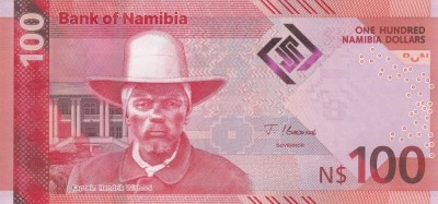 Bancnota Namibia 100 Dolari 2025 - PNew UNC ( vezi descriere ) foto