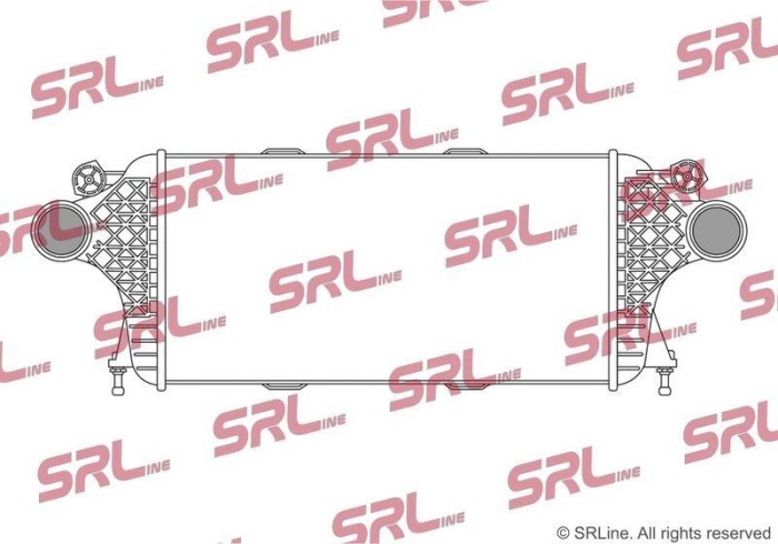 Intercooler Mercedes M/Gle-Class /, motor: 2.1 CDI, 2.1 D, intrare/iesire conectare rapida, 545x277x50, SRLine, Aluminiu/ Plastic brazat, 0995001400;