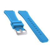 Curea silicon compatibila Fossil Gen 5 Smartwatch, telescoape Quick Release, 22mm, Lite blue, Very Dream