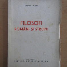 Grigore Tausan - Filosofi romani si streini (1940, prima editie)