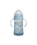 Cana cu muștiuc de silicon, 270 ml, albastru, forest, suavinex