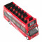 Autobuz turistic de jucarie cu sunete si lumini,14x4x6 cm, rosu