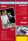 Folie transparenta fata-verso printabila pentru laser si copiator, Folex