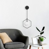 Cumpara ieftin Aplica de perete Geometri Negru 22x15x119 cm