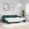 vidaXL Pat de zi cu extensie, verde &icirc;nchis, 80x200 cm, catifea 3196924