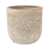 Cumpara ieftin Ghiveci flori ceramica gri maro &Oslash; 18x16 cm