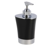 Dispenser Săpun Plastic 280 Ml Conic &ndash; Negru / Argintiu