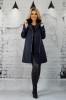 K659-1 Palton casual cu fermoar in fata si blanita, L, M/L