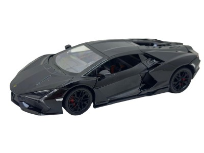 Macheta Lamborghini Revuelto negru 1:24 cu fum, sunet, lumini deschide usile foto