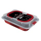 Tava pentru cuptor cu capac din plastic, Burgundy Metallic Line, Berlinger Haus