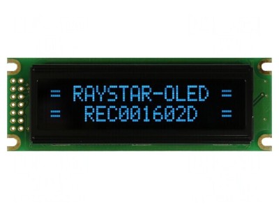 Afișaj OLED Alfanumeric 16x2 Albastru 85x30x10mm foto