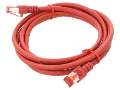 Patch Cord Ethernet S/FTP Cat 6 LSZH Roșu 2m foto