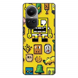Husa compatibila cu Oppo Reno10 5G Silicon Gel Tpu Model Pixel Art Spongebob