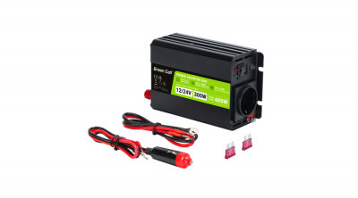 Invertor auto Green Cell de la 12V/24V la 230V Convertor de tensiune (amplificator de tensiune) 300W / 600W foto